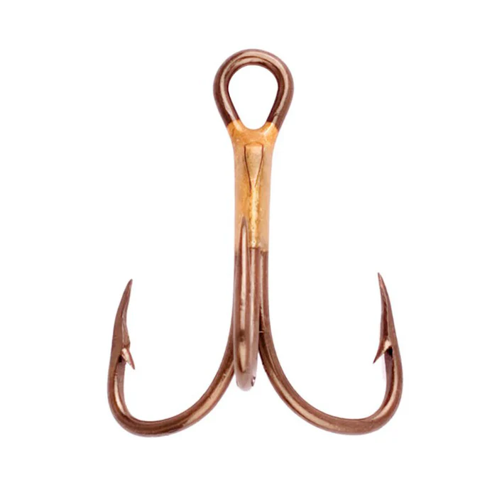 Eagle Claw 374AH 2X Strong Treble Hook Bronze 5/Pk - Image 2
