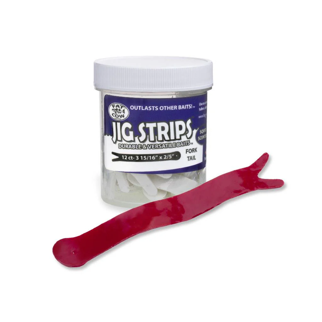 Fat Cow Jig Strips Fork Tail - 3-15/16" x 2/5" - Image 5