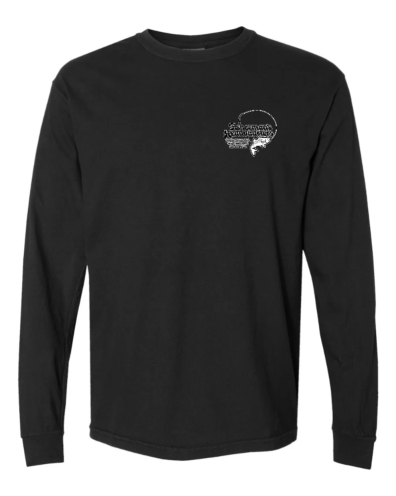 Fish Heads Bass Water Lines Comfort Colors Long Sleeve - Image 3