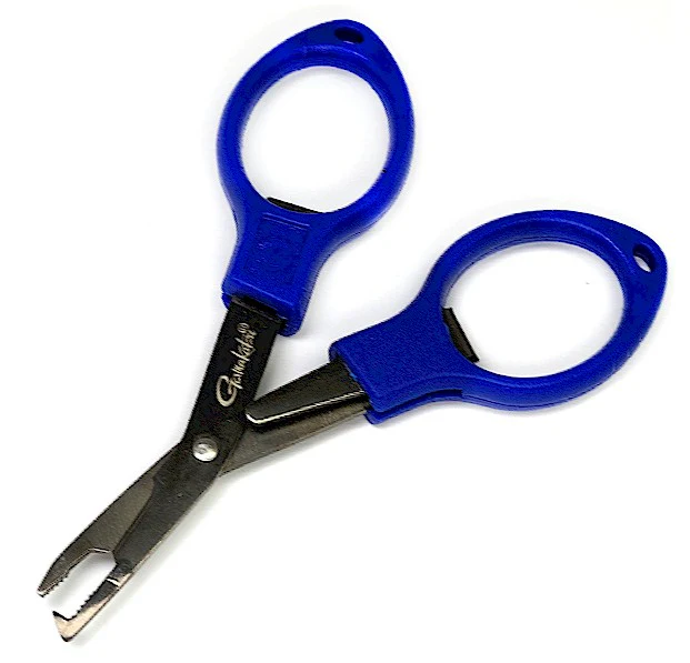 Gamakatsu SC001 Folding Braid Scissors with Split Ring Opener