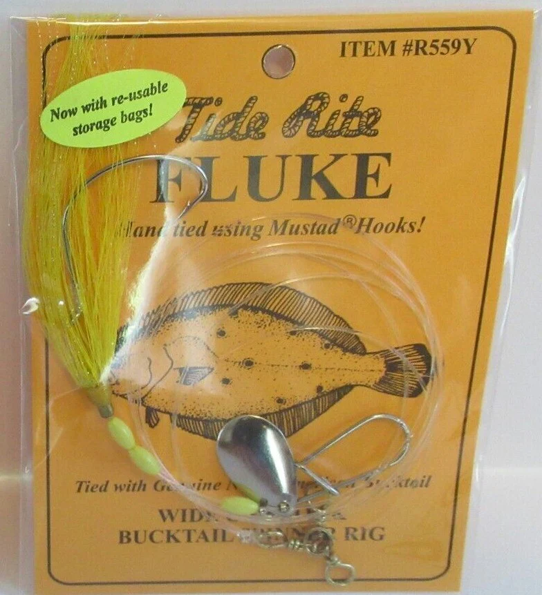Tide Rite R559 Wide Gap Hook Bucktail Spinner Fluke Rig - Image 3